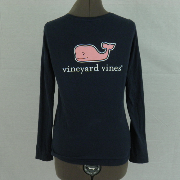 Vinyard Vines Navy Long Sleeve Tee - Picture 3 of 7